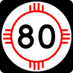 Straßenschild der New Mexico State Route 80