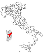 Lage der Provinz Nuoro innerhalb Italiens