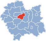 Lage des Powiat Wielicki