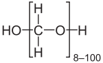 Strukturformel von Paraformaldehyd