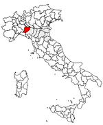 Lage der Provinz Piacenza innerhalb Italiens