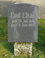 Plau am See Jüdischer Friedhof (2008) Emil Elkan.jpg