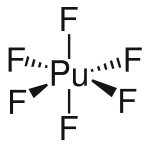 Strukturformel von Plutoniumhexafluorid