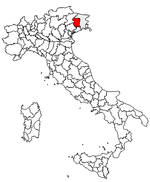 Lage der Provinz Pordenone innerhalb Italiens