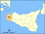 Lage der Provinz Trapani innerhalb Italiens