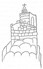 Älteste Darstellung der Quedlinburg von 956