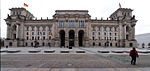 Friedrich-Ebert-Platz an der Rückseite des Reichstagsgebäudes