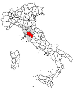 Lage der Provinz Siena innerhalb Italiens