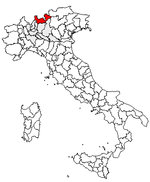 Lage der Provinz Sondrio innerhalb Italiens