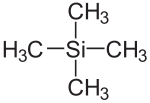 Strukturformel von Tetramethylsilan