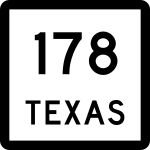 Straßenschild der Texas State Route 178