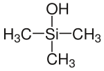 Struktur von Trimethylsilanol