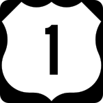 Straßenschild des U.S. Highways 1