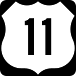 Straßenschild des U.S. Highways 11