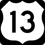 Straßenschild des U.S. Highways 13