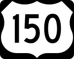 Straßenschild des U.S. Highways 150