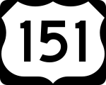 Straßenschild des U.S. Highways 151