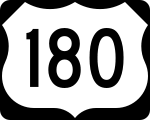 Straßenschild des U.S. Highways 180
