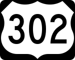Straßenschild des U.S. Highways 302