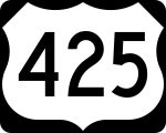 Straßenschild des U.S. Highways 425