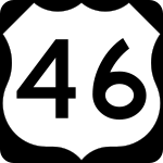 Straßenschild des U.S. Highways 46