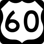 Straßenschild des U.S. Highways 60