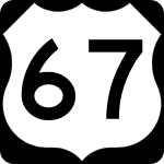 Straßenschild des U.S. Highways 67