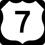 Straßenschild des U.S. Highways 7