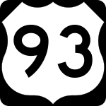 Straßenschild des U.S. Highways 93