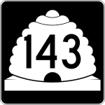Straßenschild der Utah State Route 143