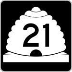 Straßenschild der Utah State Route 21