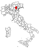 Lage der Provinz Vicenza innerhalb Italiens