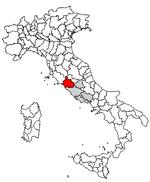 Lage der Provinz Viterbo innerhalb Italiens