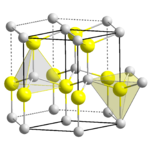 ZnS, Kristallstruktur von Wurtzit (hexagonal)
