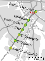 Vorgebirgsbahn auf Kölner Stadtgebiet