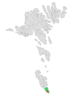 Lage der Kommune Sumba im Süden der Färöer
