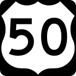 Straßenschild des U.S. Highways 50