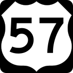 Straßenschild des U.S. Highways 57