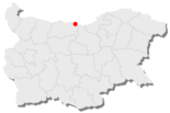 Karte von Bulgarien, Position von Belene hervorgehoben