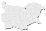 Karte von Bulgarien, Position von Borowo hervorgehoben
