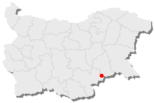 Karte von Bulgarien, Position von Lesowo hervorgehoben