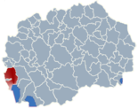Karte von Mazedonien, Position von Struga (Gemeinde) hervorgehoben