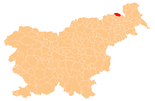 Karte von Slowenien, Position von Apače hervorgehoben