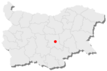 Karte von Bulgarien, Position von Stara Sagora hervorgehoben