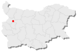 Karte von Bulgarien, Position von Swoge hervorgehoben