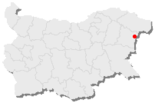 Karte von Bulgarien, Position von Warna hervorgehoben