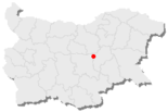 Karte von Bulgarien, Position von Twardiza hervorgehoben