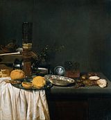 Jan van de Velde, Stillleben mit Rauchwerkzeug, Austern, Stangenglas und Zitronen, 1647, Rijksmuseum, Amsterdam