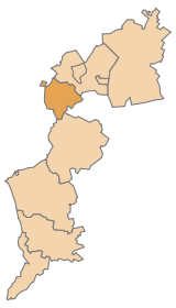 Lage des Bezirks Mattersburg im Bundesland Burgenland (anklickbare Karte)