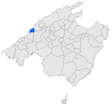 Lage der Gemeinde Deià
